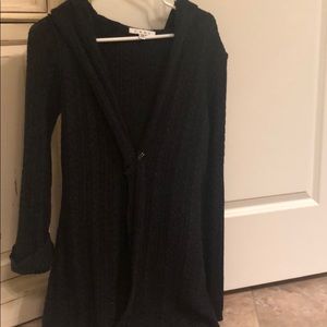 Charcoal gray hooded sweater